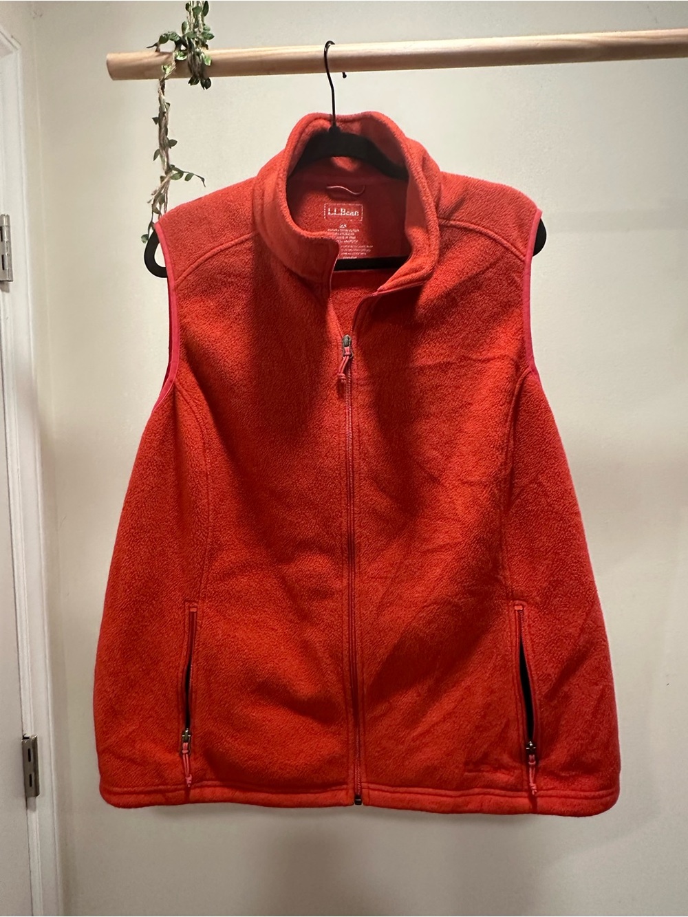 Women’s 2XL | L.L. Bean Muted Red Polartec Fleece Full Zip Vest